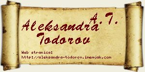 Aleksandra Todorov vizit kartica